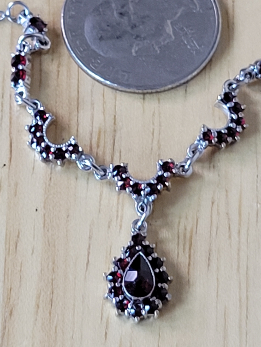 Gorgeous Garnet "Y" Necklace - Picture 7 of 8